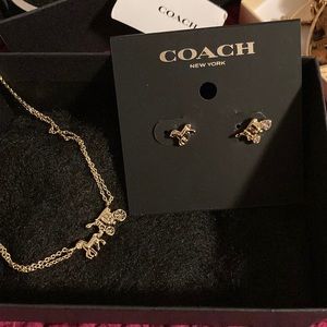 Beautiful coach necklace with matching earrings